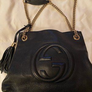 Gucci Black Medium Soho Disco Chain Tote